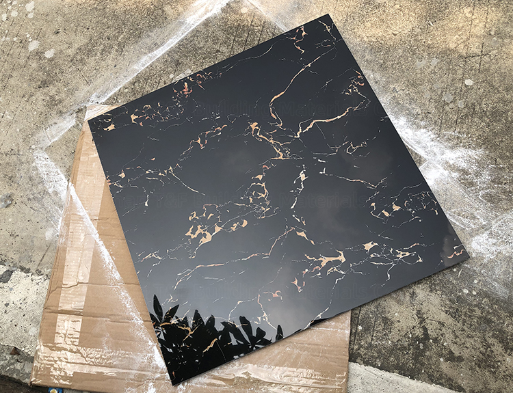 60x60 80x80 60x120 75x150 90x180 Black and Gold White Polished Porcelain Glazed Marble Floor Wall Tiles