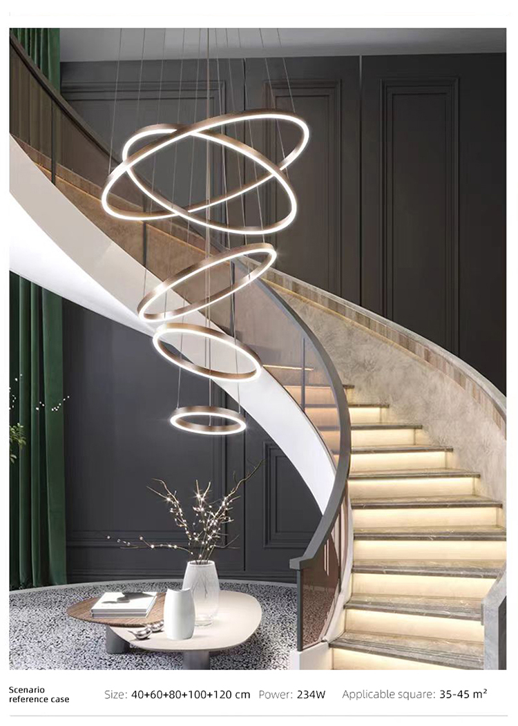 Ring Circle Decorative Modern Bedroom Living Dining Room LED Hanging Chandelier Pendant Light for Home Ceiling