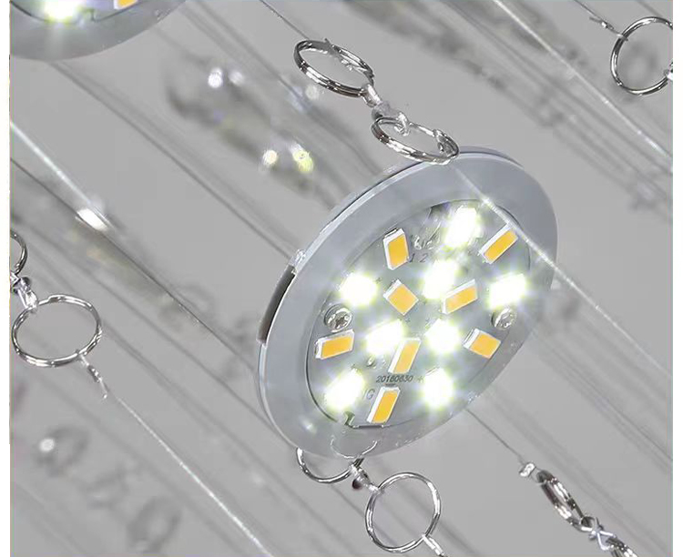 Custom Luxury Hotel Lobby Villa Home Staircase Pendant Light Modern Large Long Crystal Chandeliers for Stairs