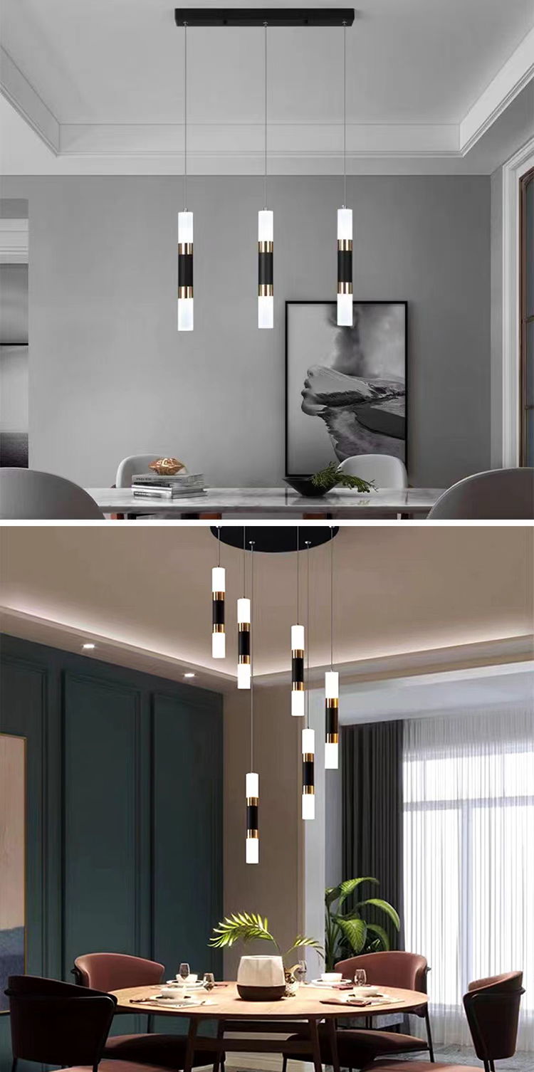Modern Black Gold Spiral Staircase Ceiling Chandelier Indoor Hanging LED Foyer Pendant Lamp for Home