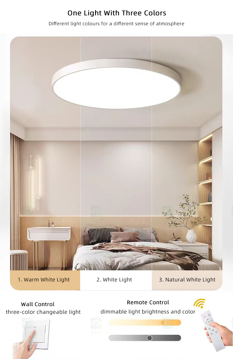 Indoor Home Round Shape Modern Living Room Led Lamps Lighting for Bedroom Lights Ceiling