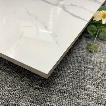 China 600x600mm Glossy White Marble Porcelain Floor Tiles Polished Glazed Finish for Bathroom and Interior Wall