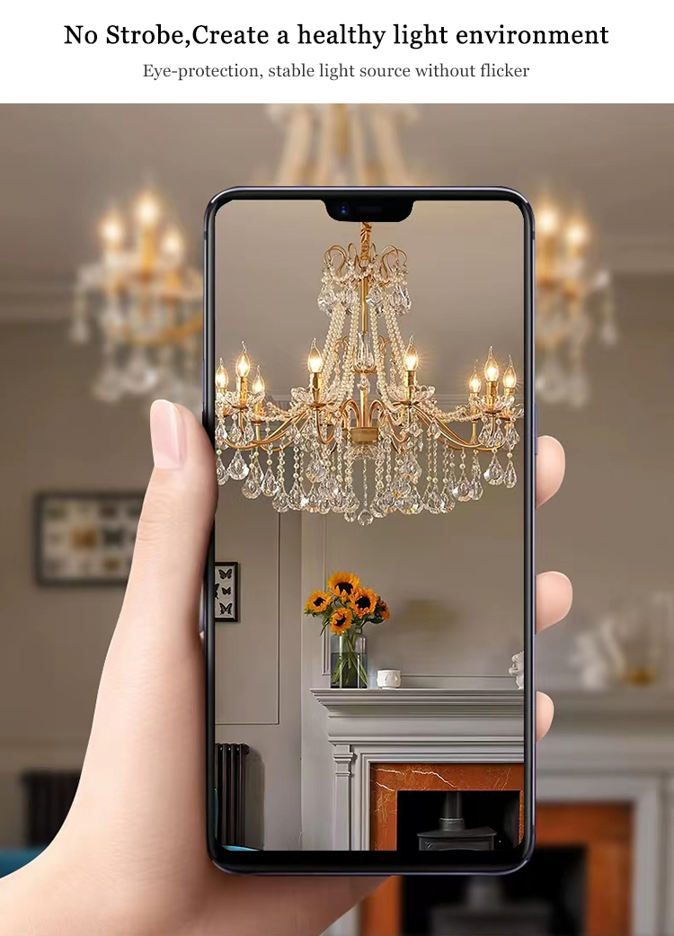 French Luxury American Classic Copper Vintage Crystal Chandelier for Restaurant Living Room Hotel Bedroom Hanging Pendant Lights