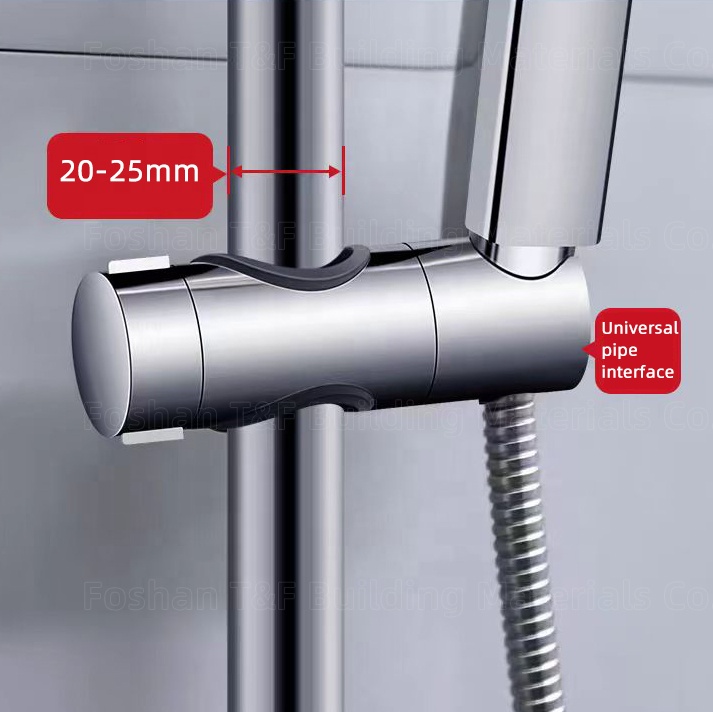 High Quality Adjustable Polished Chrome ABS Hand Bathroom Shower Head Set Holder Bidet Bracket