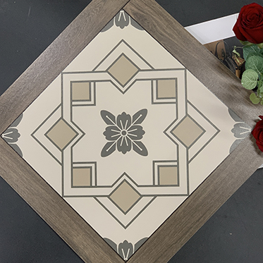 Full Body 600*600 Interior Wooden Flower Pattern Porcelain 60 by 60 Matte Glazed Rustic Floor Tiles for Living Room