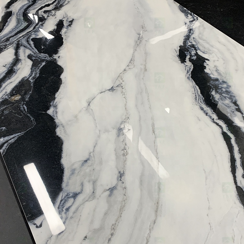 Modern Luxury 600x1200 Panda White Marble Stone Look Polished Glazed Slab Carreaux Mabre Wall Floor Tiles
