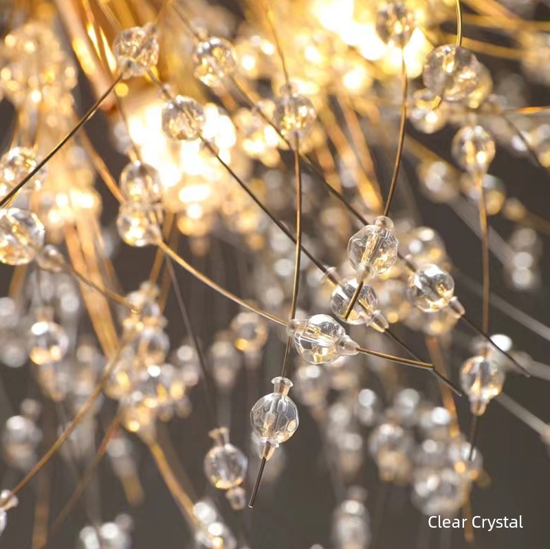 Modern Dandelion Pendant Light for Home Bedroom Restaurant Bar Hanging Vintage Decorative Led Crystal Chandelier