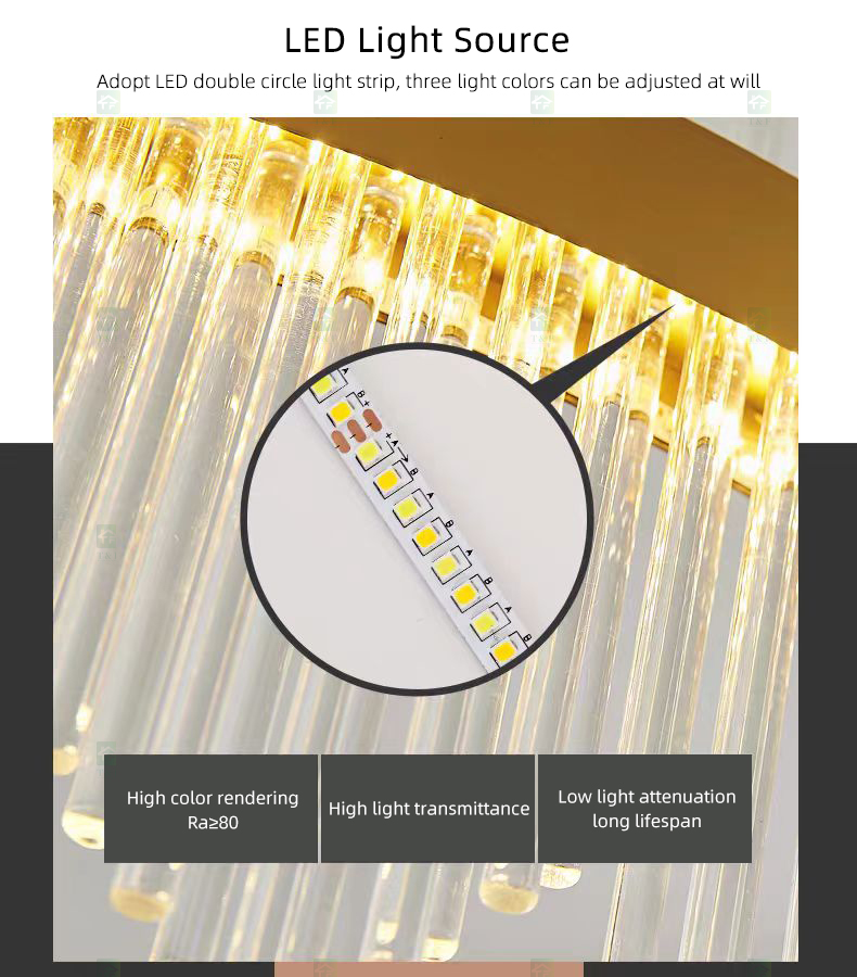 Luxury Post-modern Vintage Round Indoor Gold Crystal Glass Chandeliers Hanging Pendant Ceiling Lamp Lights Fixture