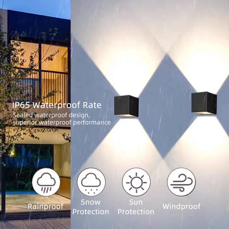 High Quality Outdoor Waterproof IP65 6W 12W up and Down Lighting Garden LED Wall Lamp Light for Home