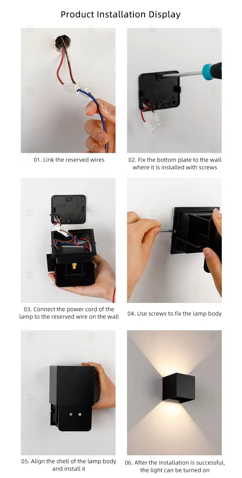 High Quality Outdoor Waterproof IP65 6W 12W up and Down Lighting Garden LED Wall Lamp Light for Home