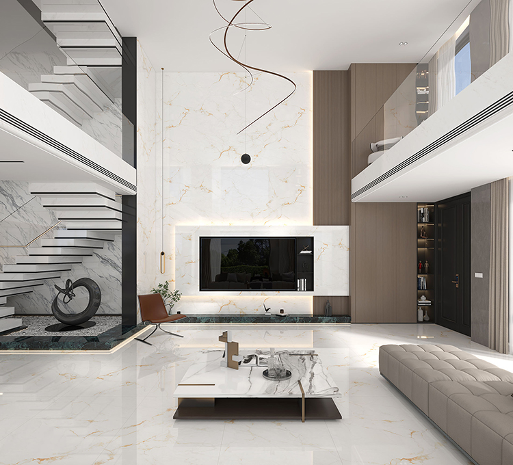 600x600 Glossy Glazed White Marble Tile With Gold Veins 60x60 Carrelage Vitrified Porcelain Floor Tiles