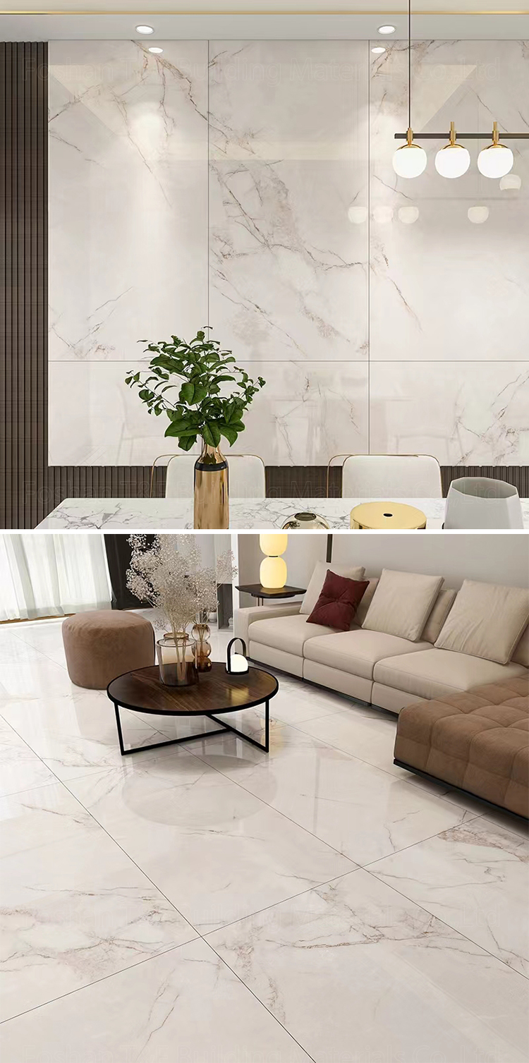 Modern High Gloss Carrelage 600x1200mm Porcelain Polished Glazed Slab for Floor and Wall Tile