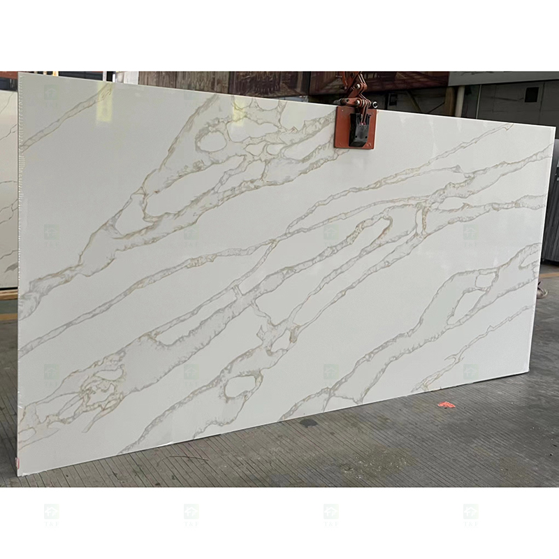 1600*3200*20mm Quartz Slabs Calacatta White Bathroom Vanity Sink Table Counter Top Kitchen Countertop Quartz Stone Slab