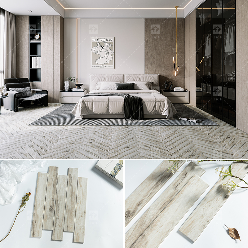 New Arrival 75x479mm Simple Modern Small Size Living Room Bedroom Antique Wood Finish Tiles