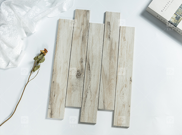 New Arrival 75x479mm Simple Modern Small Size Living Room Bedroom Antique Wood Finish Tiles