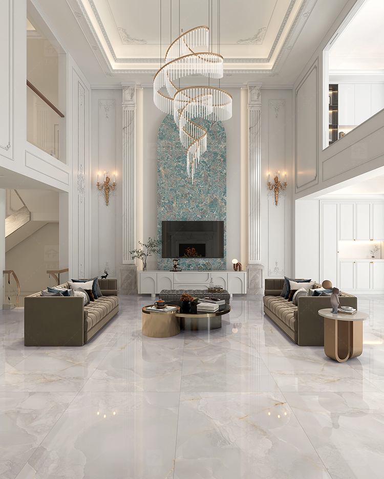 Hot Sale 750x1500 Luxury Onyx Carrelage Sol Marbre Tiles for Interior Wall Glazed Porcelain Floor Marble Tile