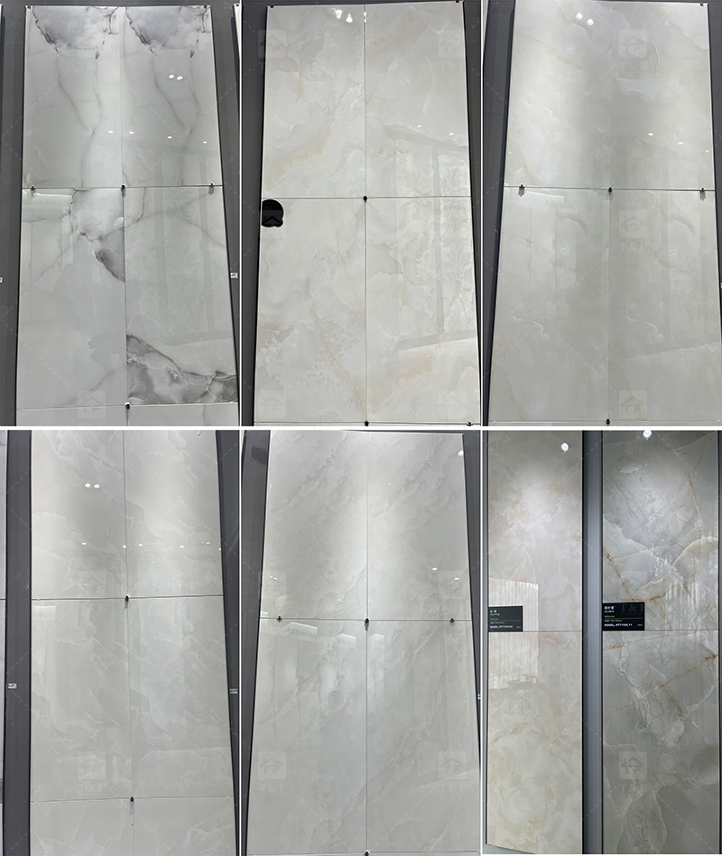 Hot Sale 750x1500 Luxury Onyx Carrelage Sol Marbre Tiles for Interior Wall Glazed Porcelain Floor Marble Tile