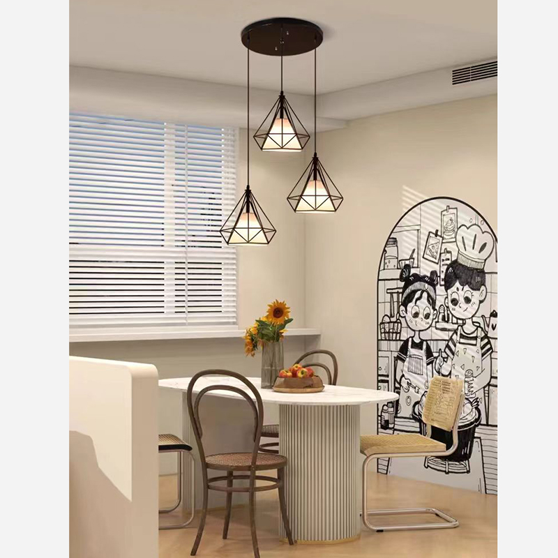 Modern LED Pendant Lamp Light for Dinning Room Iron Villa Hotel Kitchen Hanging Light Fixture Chandeliers Ceiling