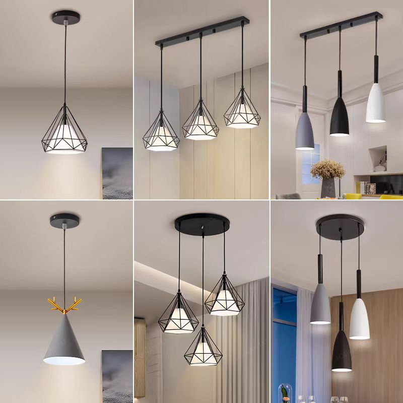 Modern LED Pendant Lamp Light for Dinning Room Iron Villa Hotel Kitchen Hanging Light Fixture Chandeliers Ceiling