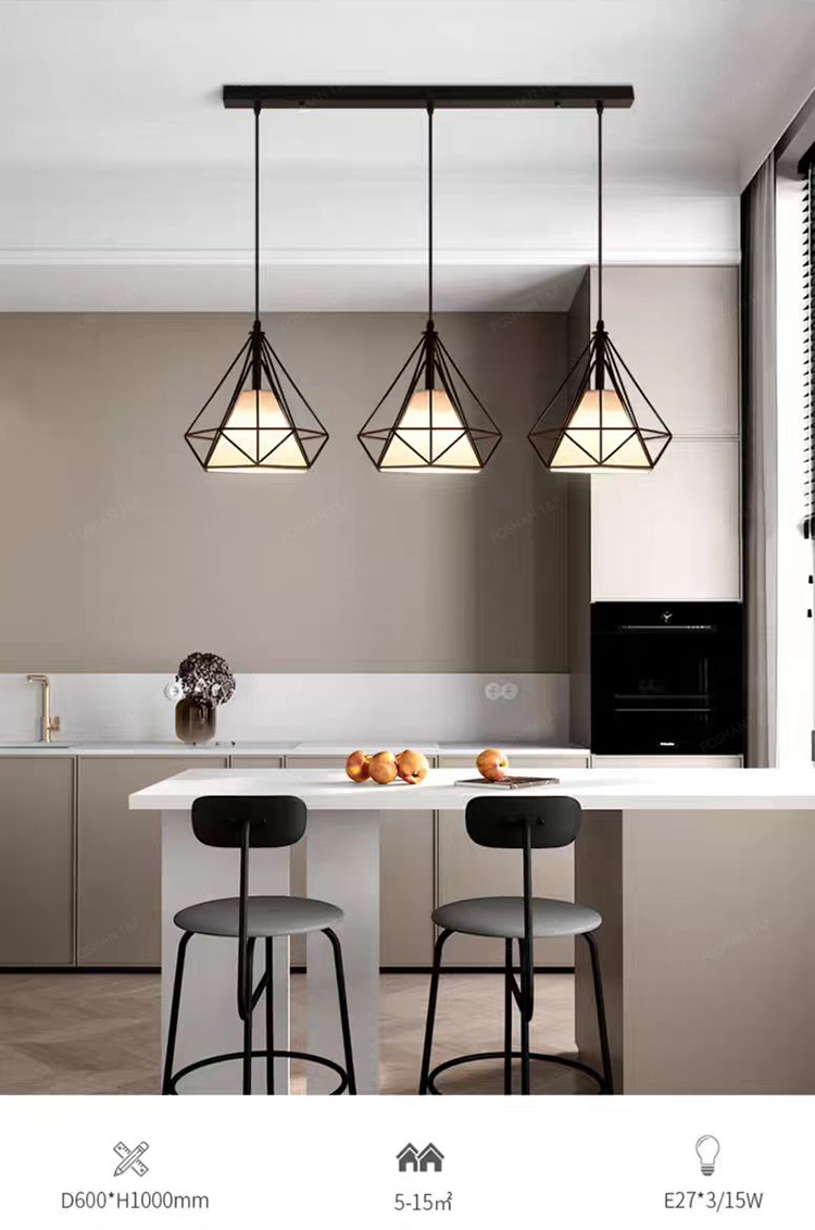 Modern LED Pendant Lamp Light for Dinning Room Iron Villa Hotel Kitchen Hanging Light Fixture Chandeliers Ceiling