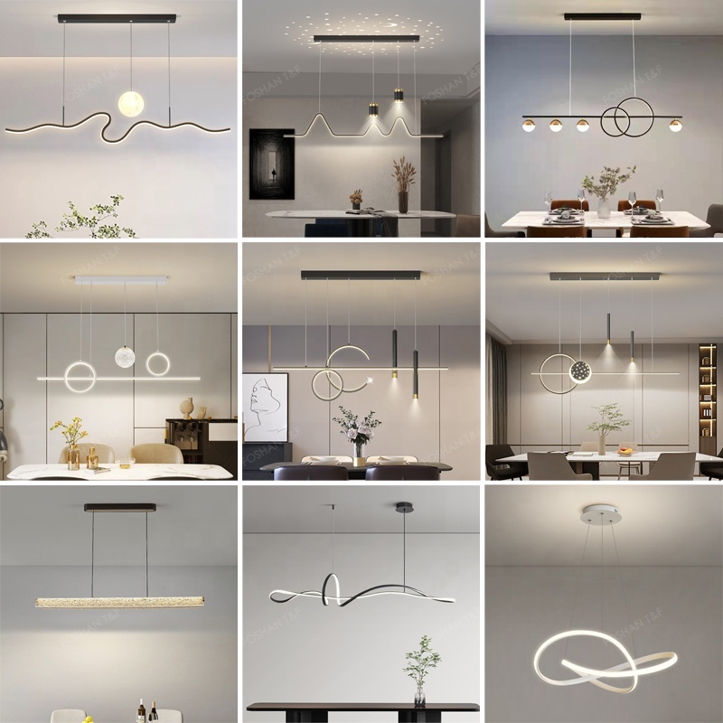 Nordic LED Kitchen Island Pendant Lighting Dining Room Ceiling Hanging Chandelier Light Fixture