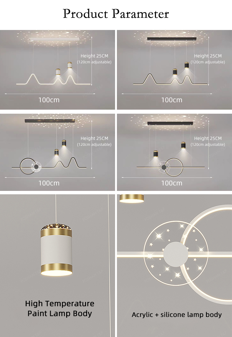 Nordic LED Kitchen Island Pendant Lighting Dining Room Ceiling Hanging Chandelier Light Fixture