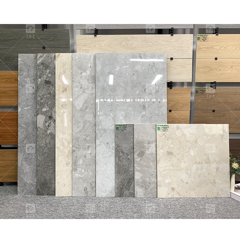 Hot 60x60 60x120 Gloss Marble Floor Tile Villa Hotel Indoor Tiles for Bathroom Living Room Floor