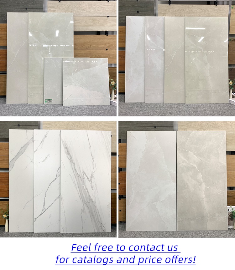 Hot 60x60 60x120 Gloss Marble Floor Tile Villa Hotel Indoor Tiles for Bathroom Living Room Floor