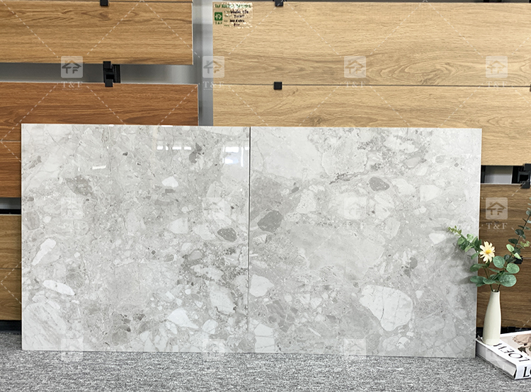 Modern Anti Slip 60x60 Cm Living Room Non-Slip Floor Tile Mall Grey Matte Floor Tile