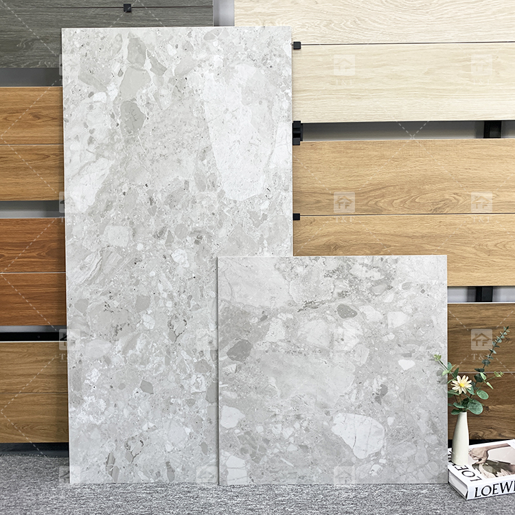 Modern Anti Slip 60x60 Cm Living Room Non-Slip Floor Tile Mall Grey Matte Floor Tile