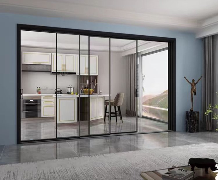 High Quality Aluminum Sliding Glass Door Porte Coulissante for Living Room Kitchen Bathroom Sliding Patio Doors