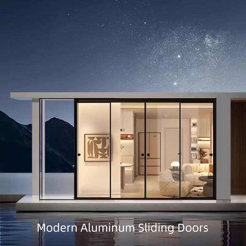 High Quality Aluminum Sliding Glass Door Porte Coulissante for Living Room Kitchen Bathroom Sliding Patio Doors