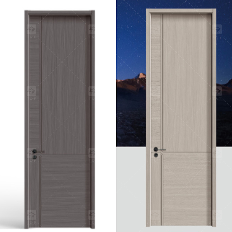 Foshan Wood Doors Luxury Modern Design Solid Wood Door Interior House and Apartment Interior Bedroom Door