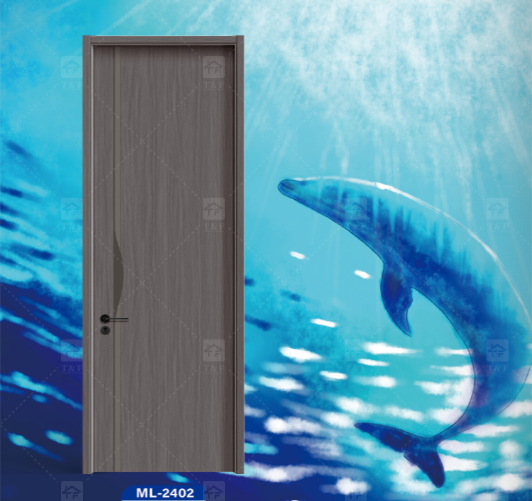 Foshan Wood Doors Luxury Modern Design Solid Wood Door Interior House and Apartment Interior Bedroom Door