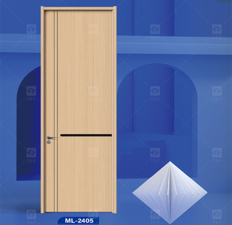 Foshan Wood Doors Luxury Modern Design Solid Wood Door Interior House and Apartment Interior Bedroom Door