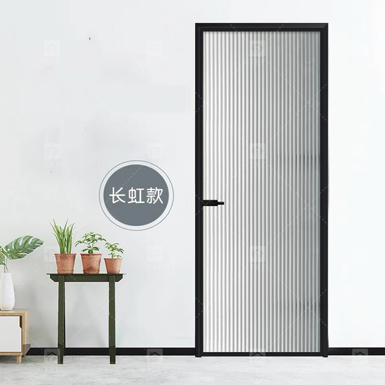 Hot Selling Luxury Simple Kitchen Toilet Polished Aluminum Bathroom Doors With Glass