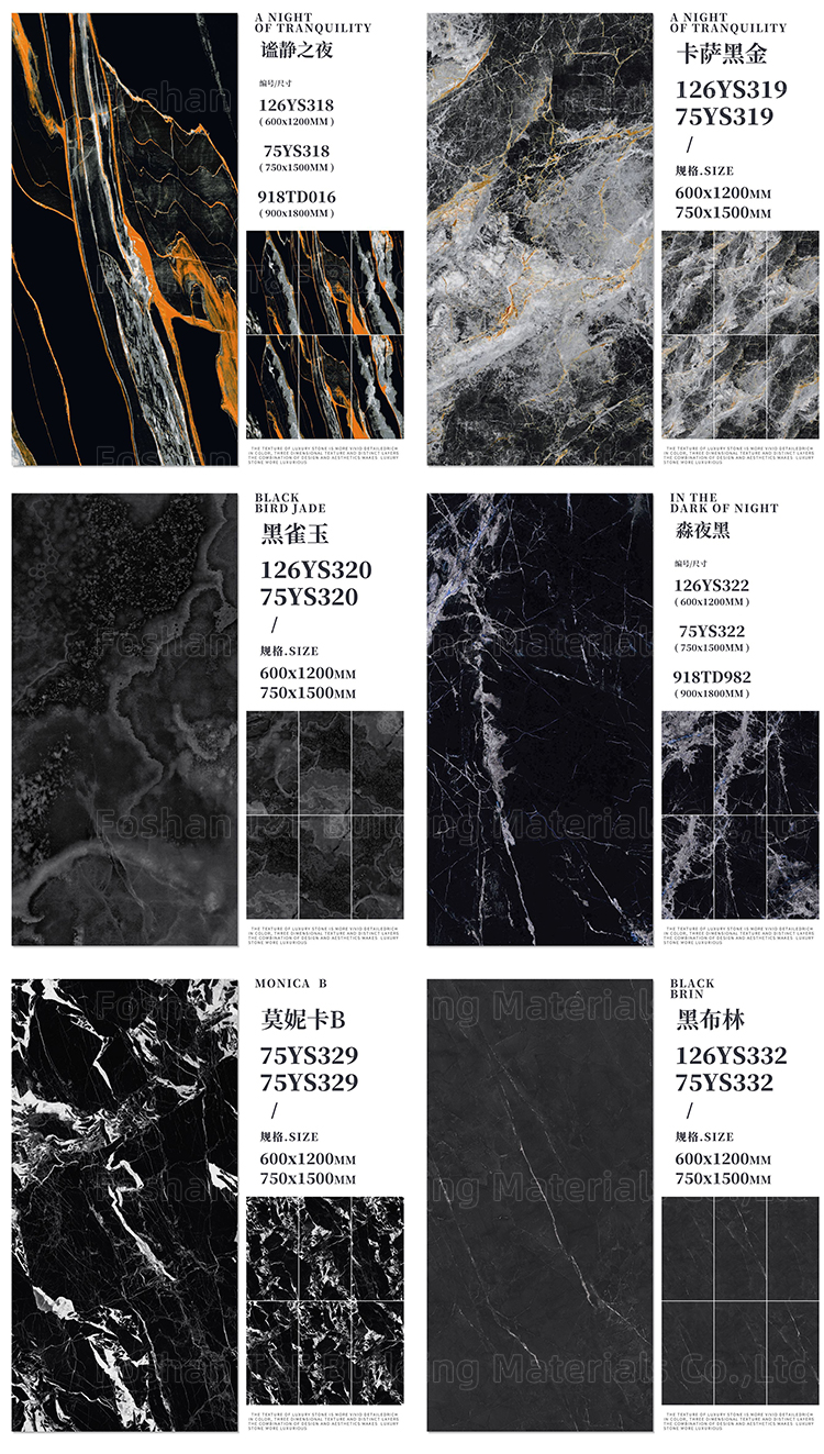 600x600 Glossy Black Gold Marble Tiles Carreaux Sol 60x60 Porcelain Polished Glazed Carrelage Black Floor Tile
