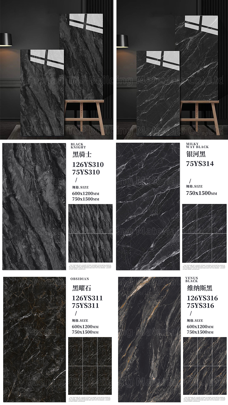 600x600 Glossy Black Gold Marble Tiles Carreaux Sol 60x60 Porcelain Polished Glazed Carrelage Black Floor Tile