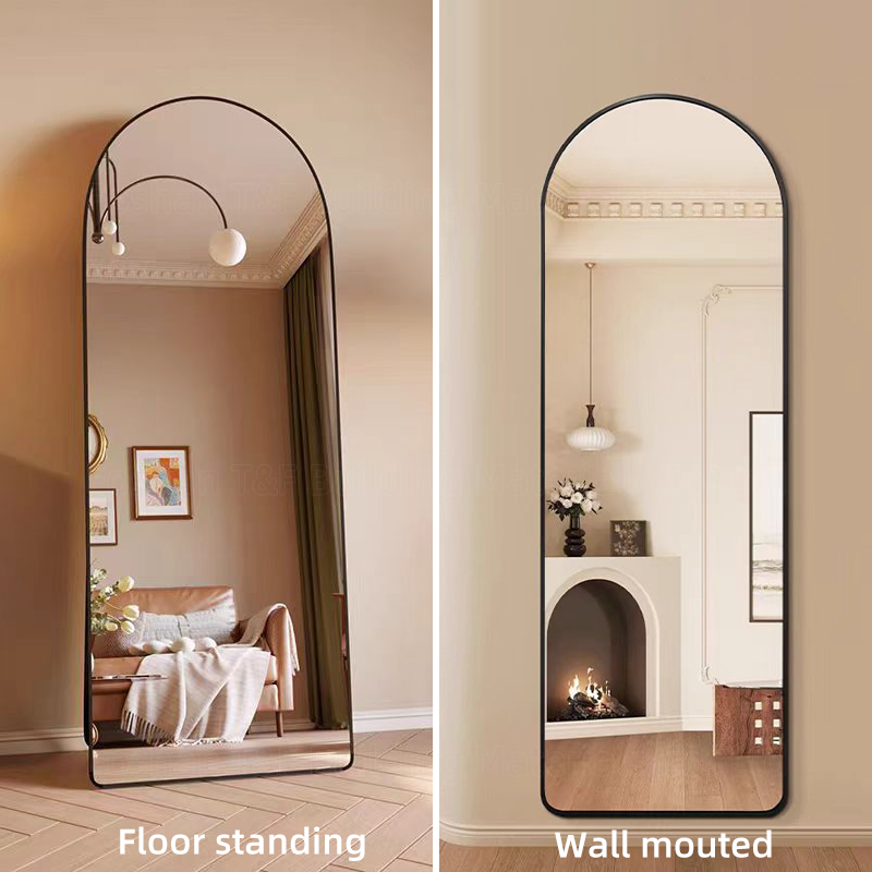 Custom Arch Mirror Full Length Frameless Barber Dressing Smart Miroir Led Full Body Wall Mirror With Led Light