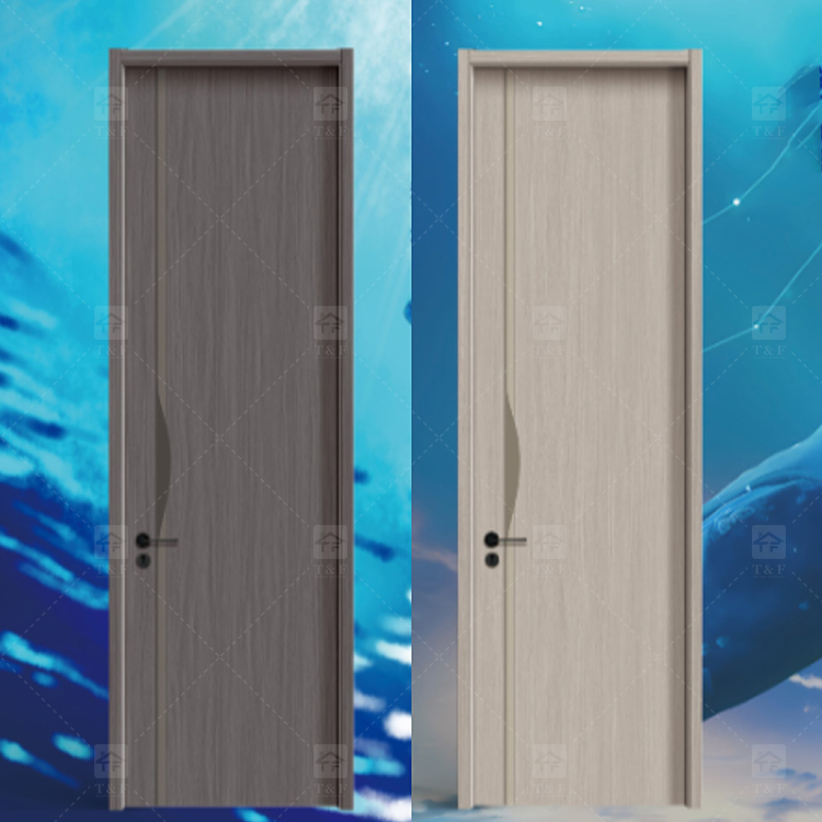 French Simple Design Sliding Interior Wood Door New Design Wooden Bedroom Door