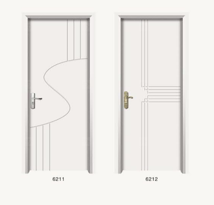 New Design French Modern Hotel Home Interior White Bedroom Door Solid Wood Interior French Door