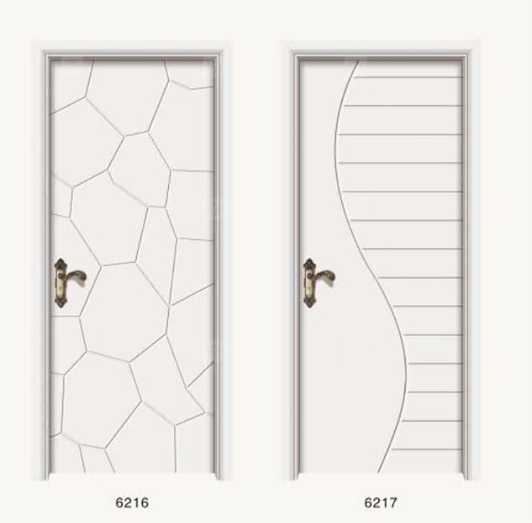 New Design French Modern Hotel Home Interior White Bedroom Door Solid Wood Interior French Door