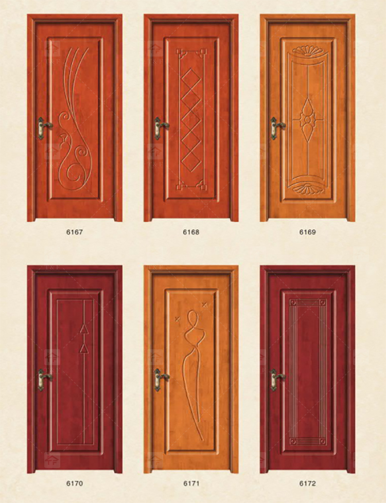 Wholesale High Quality Solid Wood Door for Apartments Door with Unique Style