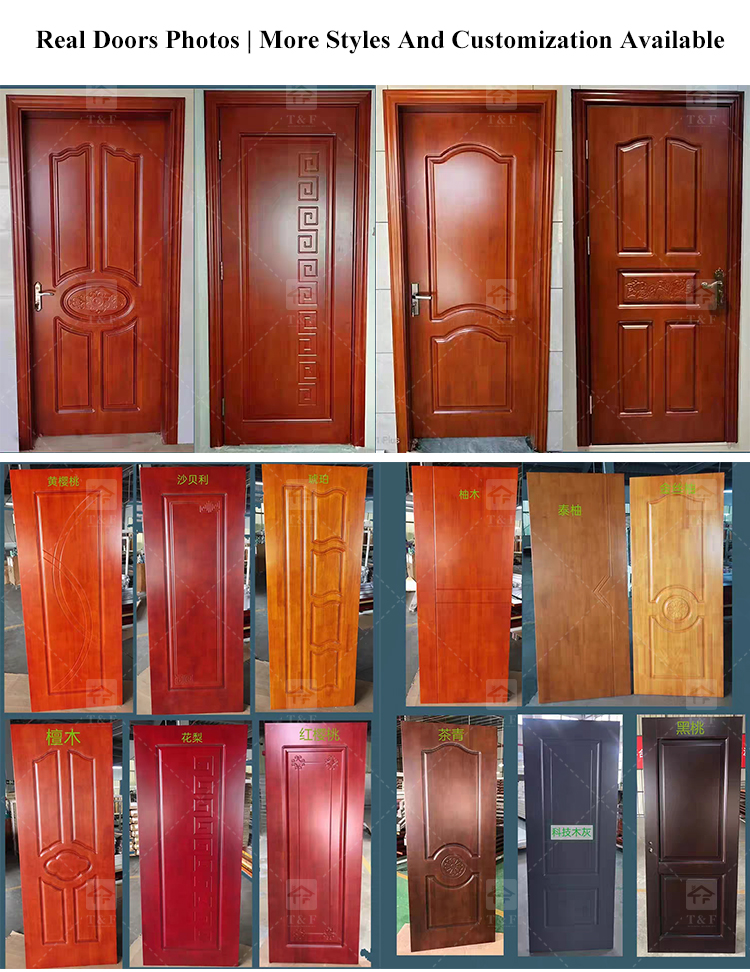 Wholesale High Quality Solid Wood Door for Apartments Door with Unique Style