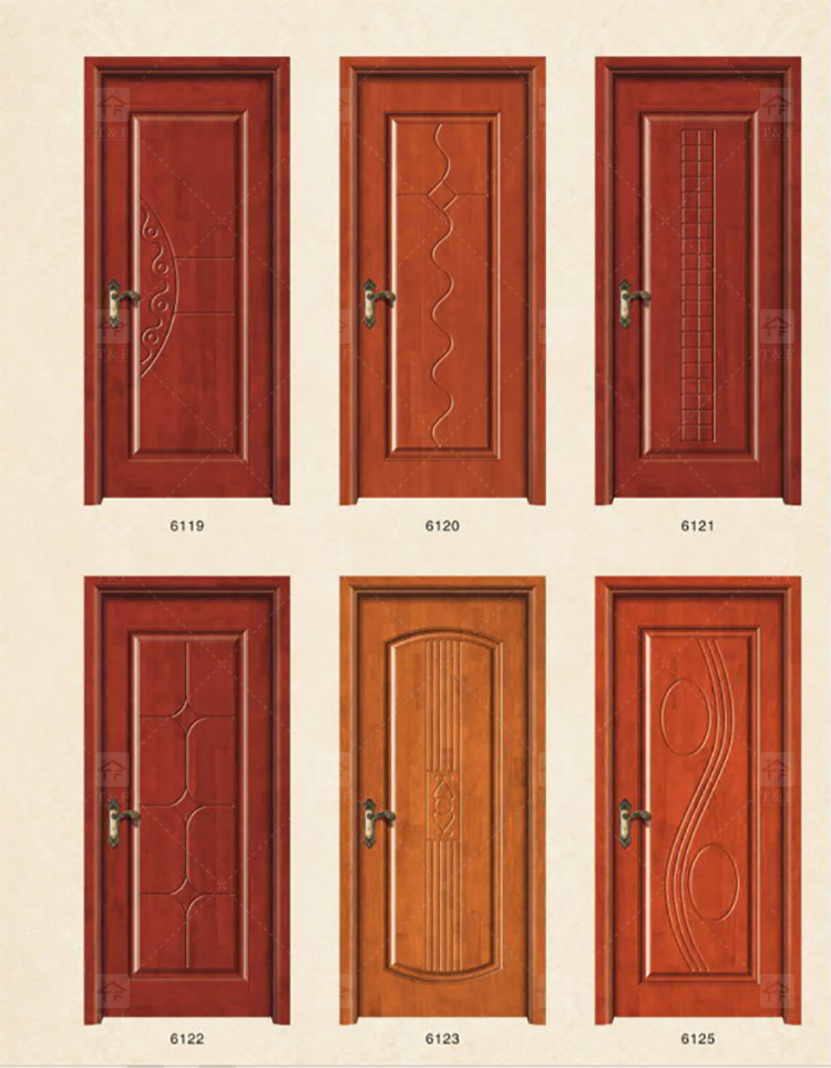 Wholesale High Quality Solid Wood Door for Apartments Door with Unique Style