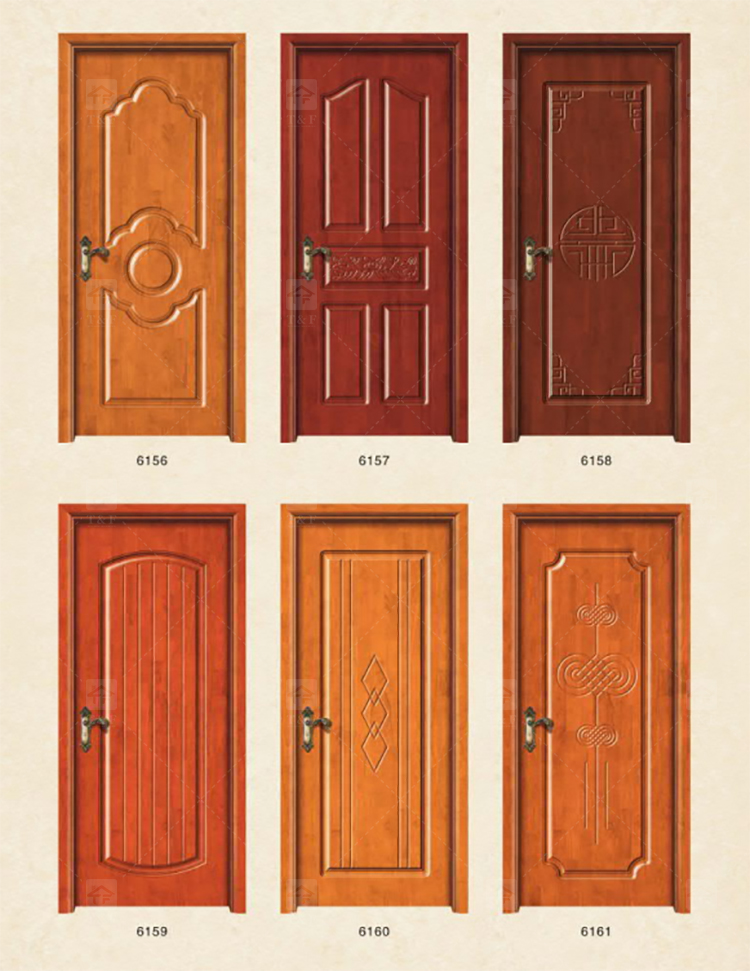 Wholesale High Quality Solid Wood Door for Apartments Door with Unique Style