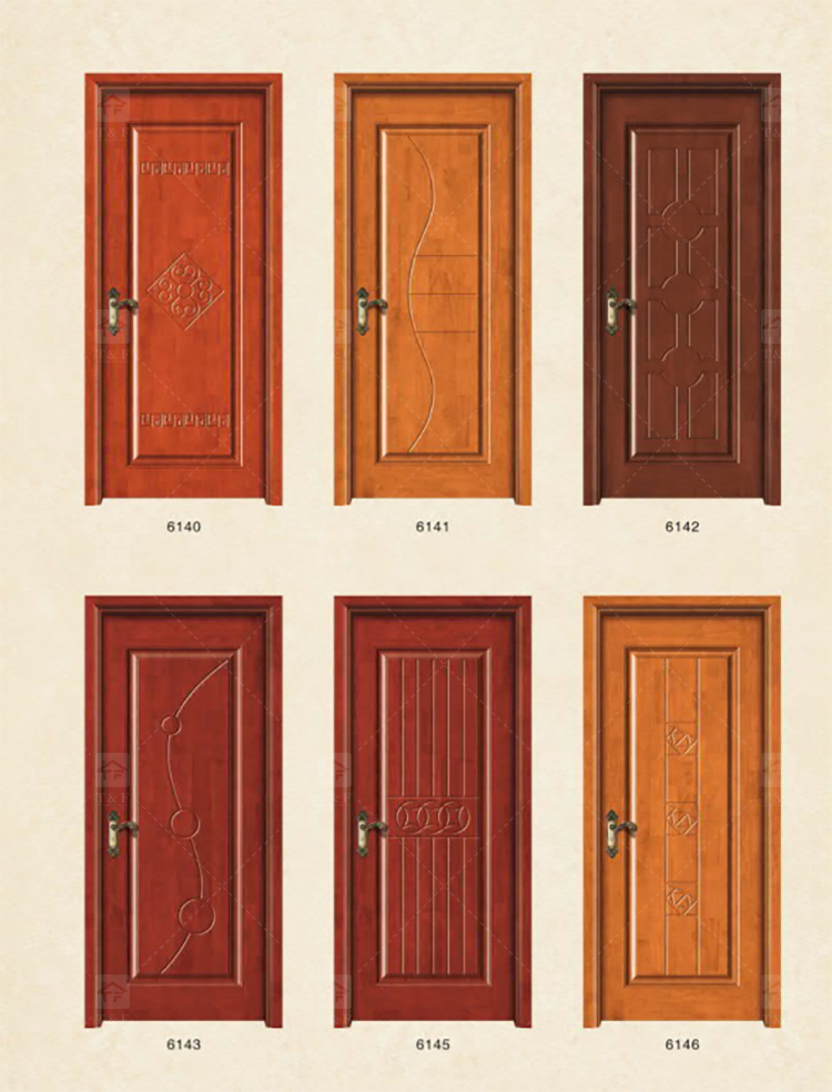 Wholesale High Quality Solid Wood Door for Apartments Door with Unique Style