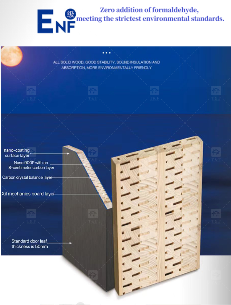 Wholesale High Quality Solid Wood Door for Apartments Door with Unique Style
