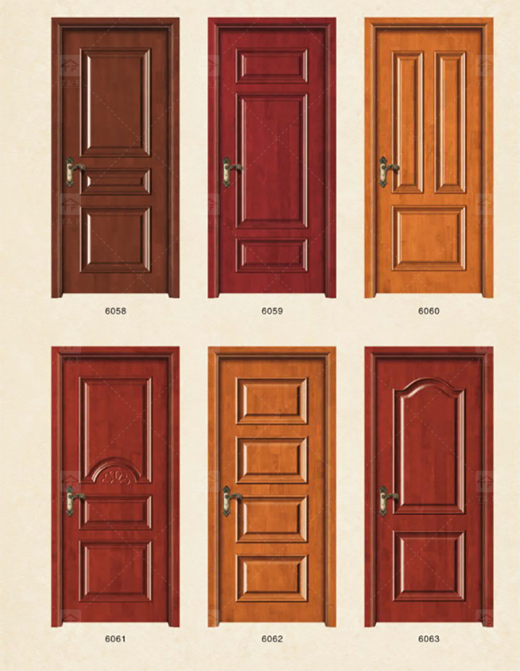 Wholesale High Quality Solid Wood Door for Apartments Door with Unique Style