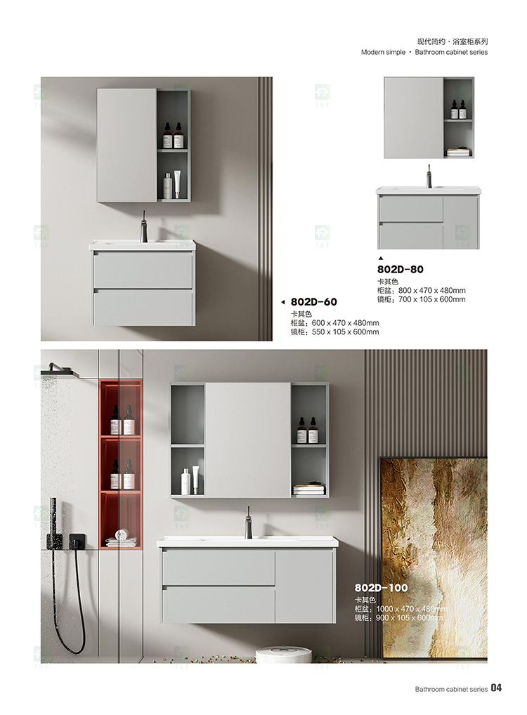 Project Wholesale Single Plywood Wall Floating Bathroom Vanity Cabinet With Ceramic Sink and Mirror